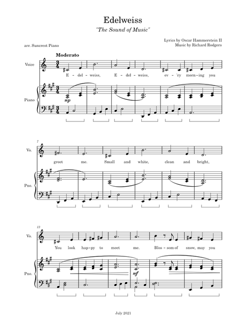 Edelweiss – Rodgers & Hammerstein