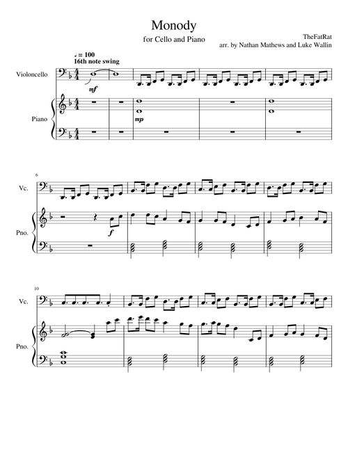Monody for Cello and Piano