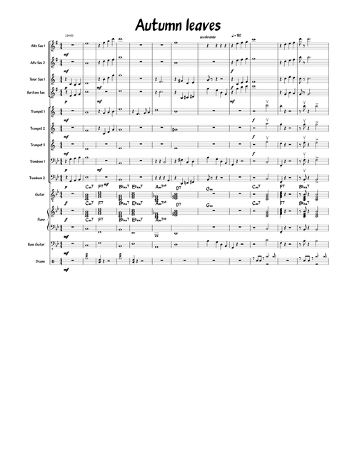Autumn leaves - big band