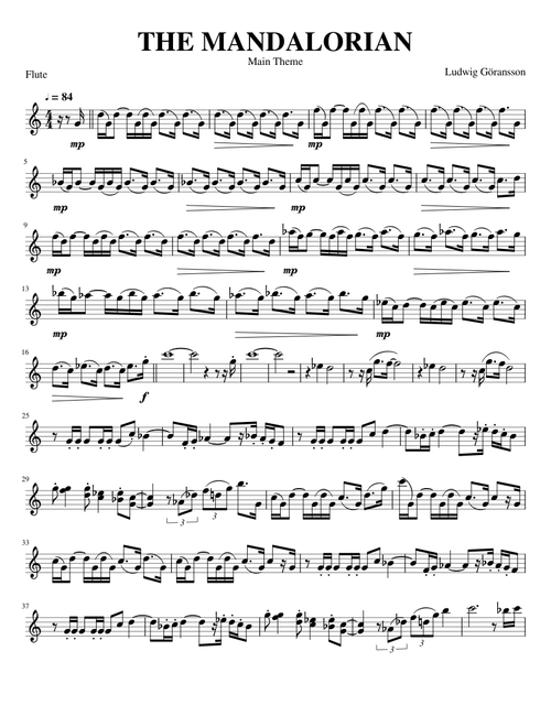 Mandalorian Theme for Flute