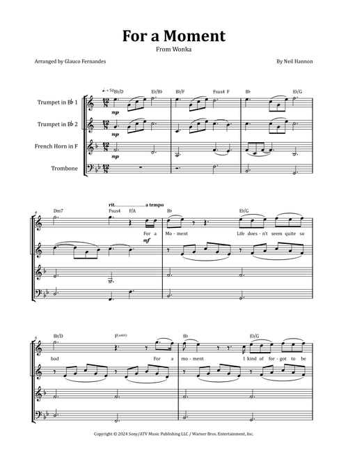 For A Moment (Arr. Glauco Fernandes) - Neil Hannon (Brass Ensemble)