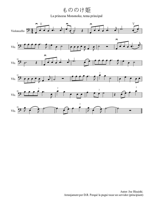 Mononoke hime main theme (easy)