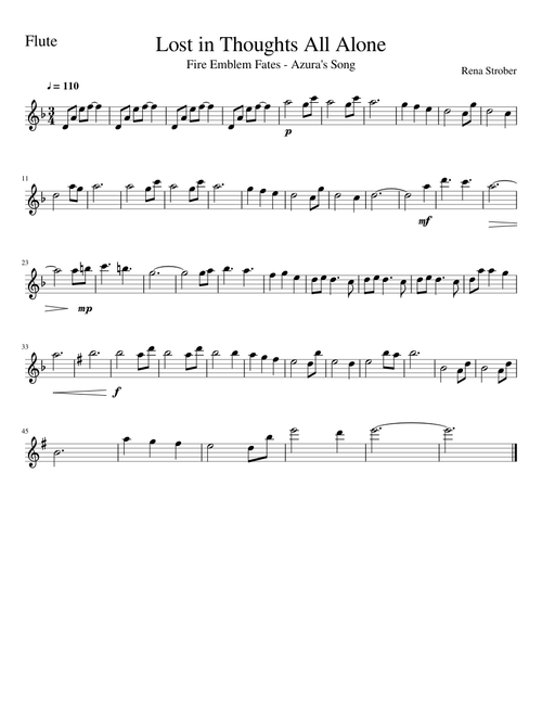 Lost in Thoughts All Alone, Flute