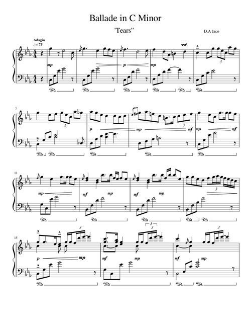 Ballade in C Minor : 'Tears''
