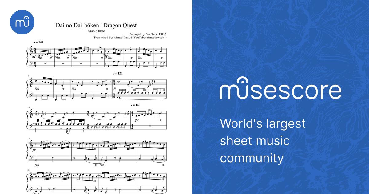 Dai no Dai-bōken | Dragon Quest Sheet music for Piano (Solo Dai no Dai-bōken | Dragon Quest Sheet music for Piano (Solo