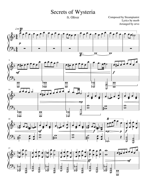 Secrets of Wysteria, by Steampianist ft. Oliver