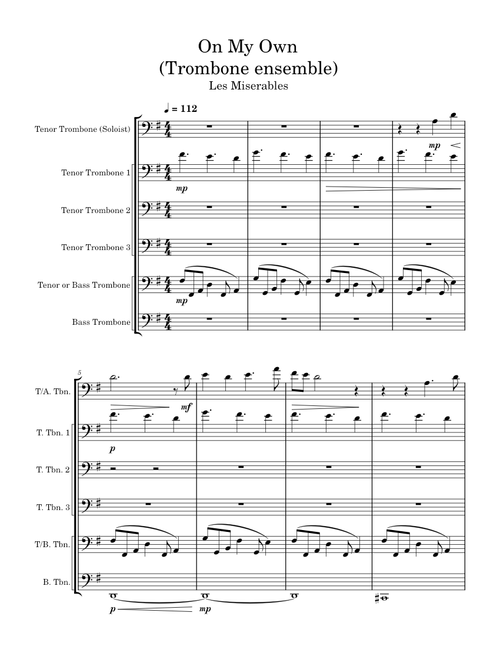 On my own – Les Misérables Trombone Ensemble