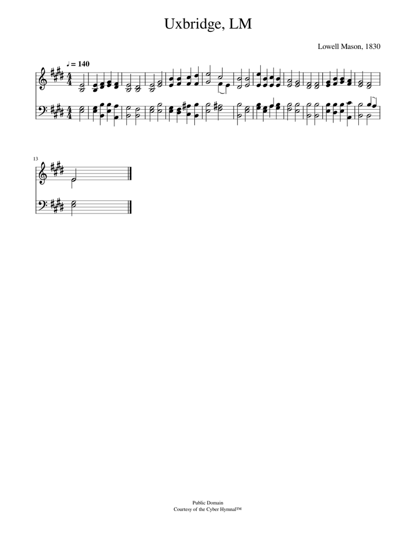 Afflicted saint, to christ draw near Lowell Mason Sheet music for