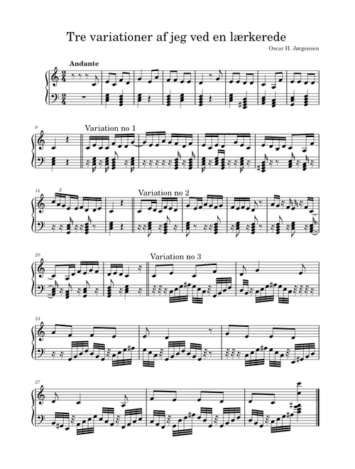 Jeg ved en lærkerede – Carl Nielsen