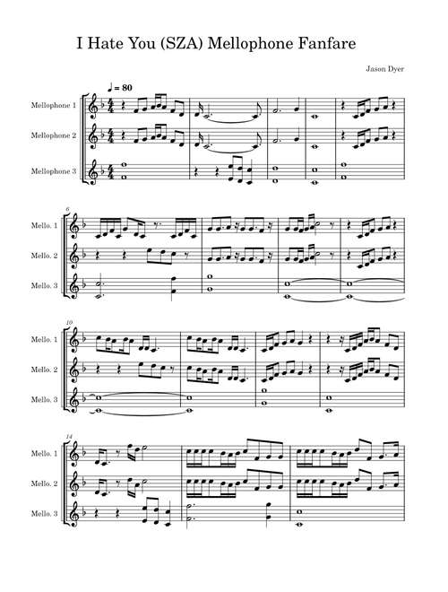 I Hate You Fanfare (Mellophone)