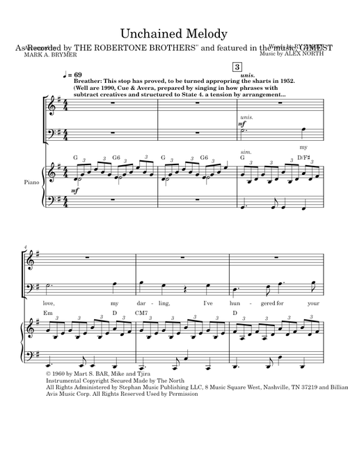 UNCHAINED MELODY – ALEX NORTH