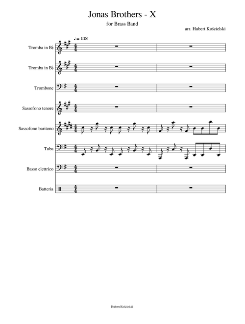 Jonas Brothers - X ft. KAROL G for Brass Band