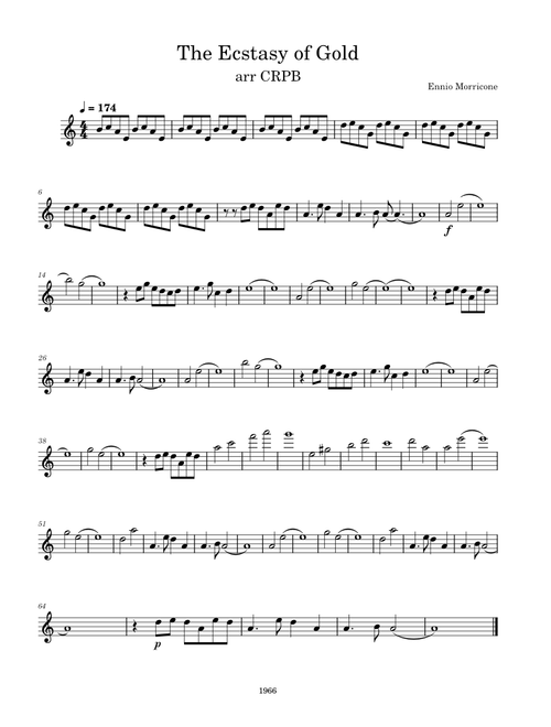 The Ecstasy of Gold (violin solo)
