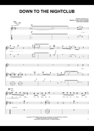 Play Official version of Down to the nightclub Sheet Music
