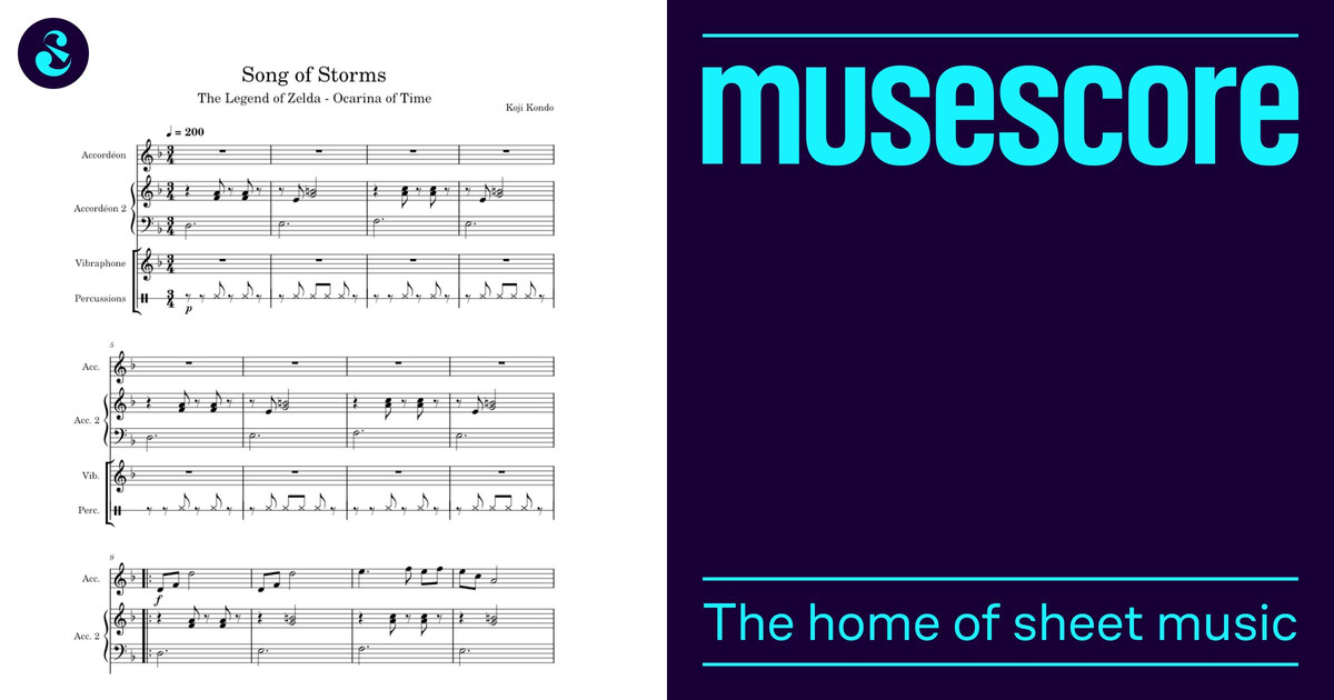 Song of Storms - The Legend of Zelda Ocarina of Time Sheet Music