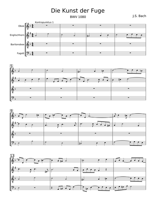Die Kunst der Fuge, BWV 1080 - Johann Sebastian Bach