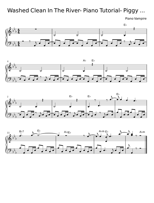 Washed Clean In The River - Piano Vampire