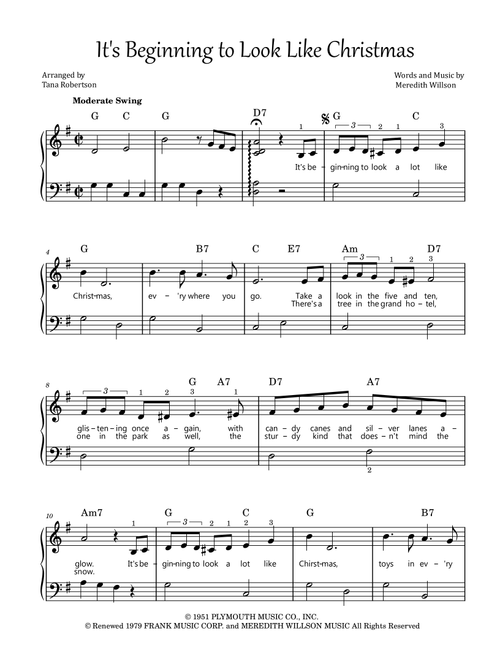 It's Beginning To Look Like Christmas (Arr. Tana Robertson) - Johnny Mathis (Instrumental Solo)