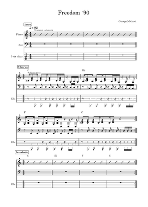 Freedom 90 – George Michael Wham! Medley - Keys Sheet Music