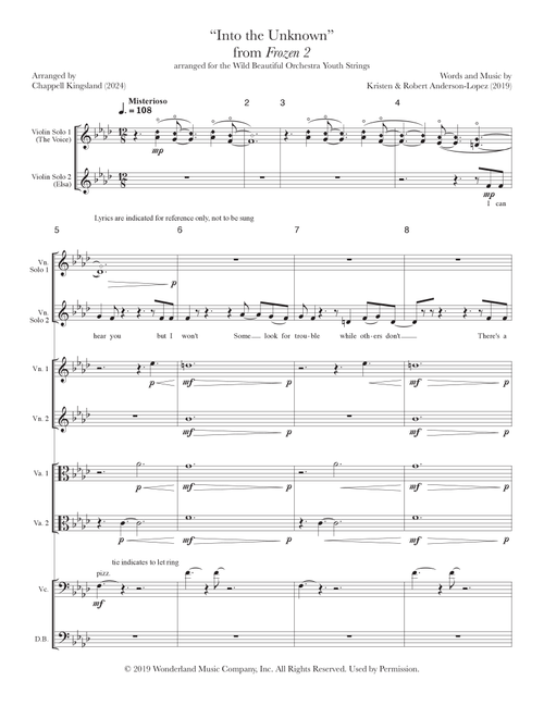 Into The Unknown (Arr. Chappell Kingsland) - Panic! At The Disco (String Ensemble)