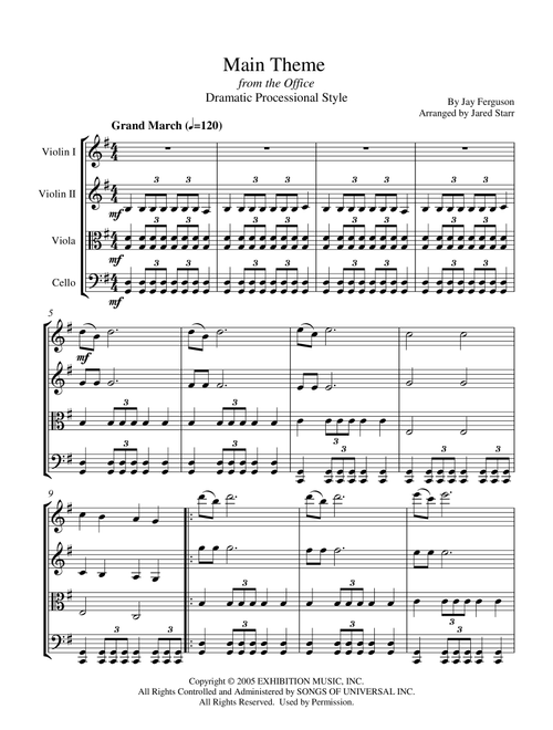 The Office - Theme (Arr. Jared Starr) - Jay Ferguson (String Quartet)