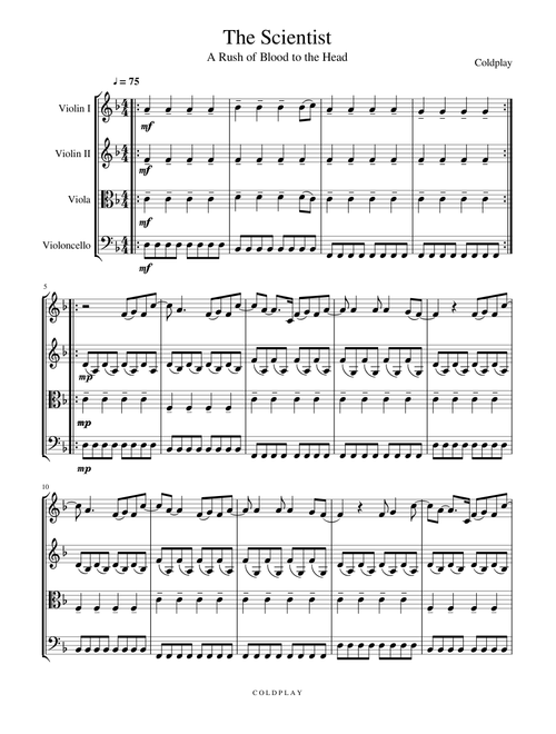 The Scientist Coldplay String Quartet