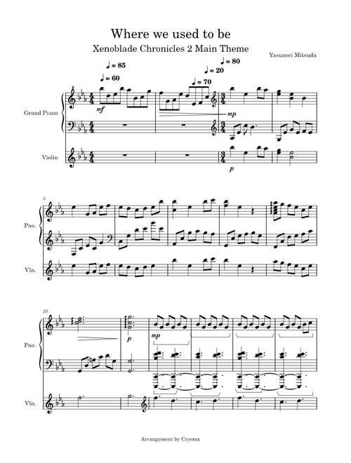 Where We Used To Be - Xenoblade Chronicles 2 – Yasunori Mitsuda