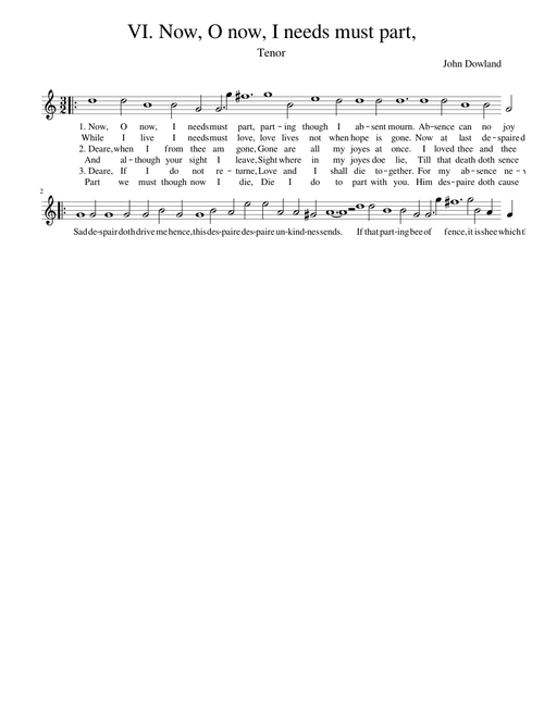 John Dowland - VI. Now, O now, I needs must part,