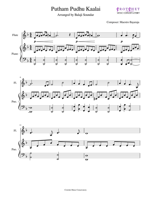 Putham Pudhu Kaalai - Piano Accompaniment