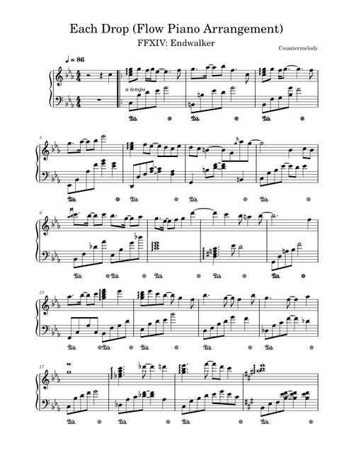 Each Drop (Flow Piano Arrangement) FFXIV: Endwalker - Masayoshi Soken