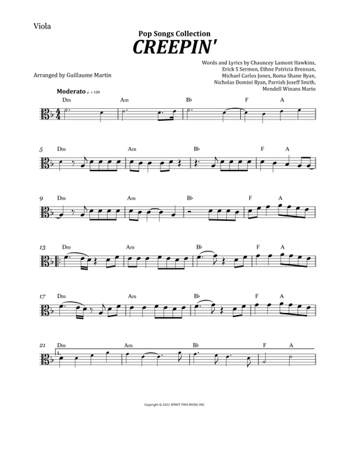 Creepin' (with The Weeknd & 21 Savage) (Arr. Guillaume Martin) - Metro Boomin (Viola Solo)