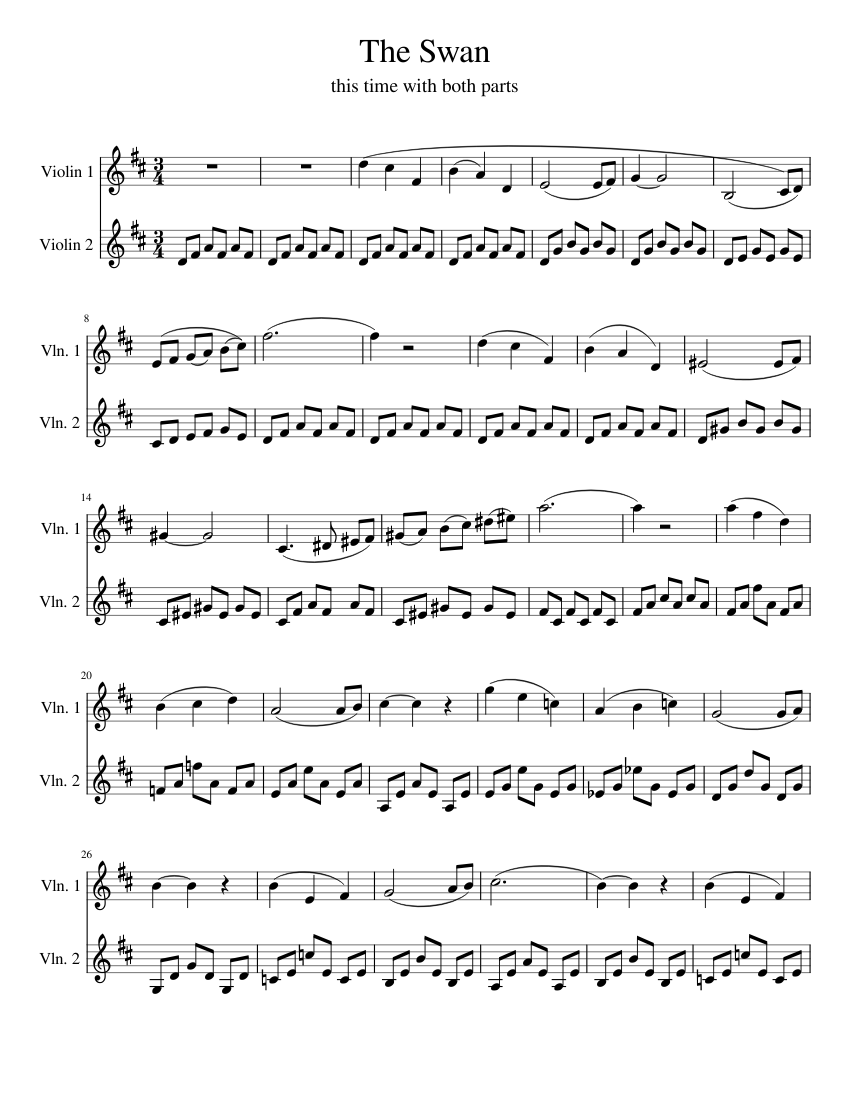 The swan violin and piano on sale