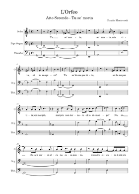 Free L'orfeo, Sv 318 by Claudio Monteverdi sheet music | Download