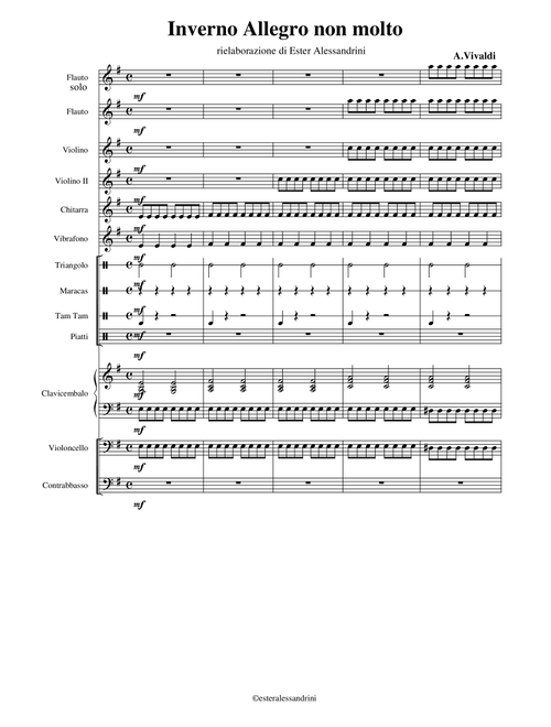 The four seasons: Winter (ALLEGRO) (Arr. Ester Alessandrini) - A.Vivaldi (Large Ensemble)