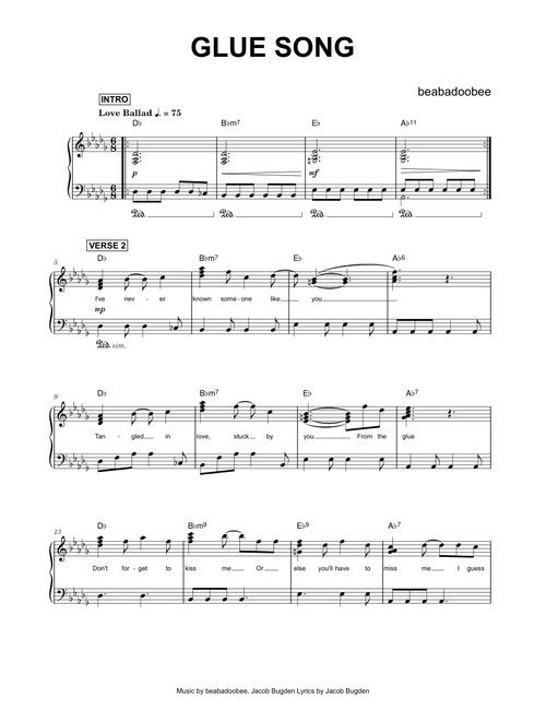 Glue Song - beabadoobee (Piano)