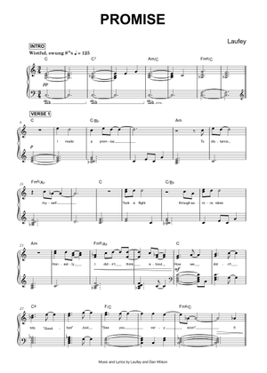 Promise – Laufey (Official Piano/Voice Score) Sheet Music with Chords ...