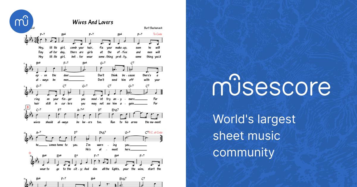 Wives And Lovers (Lead sheet with lyrics ) Sheet music for
