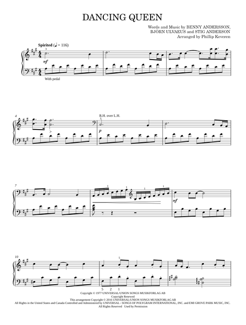 Dancing Queen - ABBA (Piano Solo)