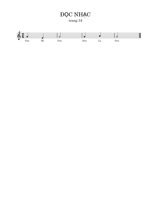 Lop 1 - ĐỌC NHẠC (tr 34)