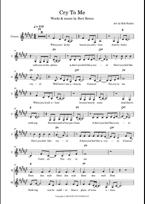 Play Official version of Cry to me Sheet Music by Solomon Burke
