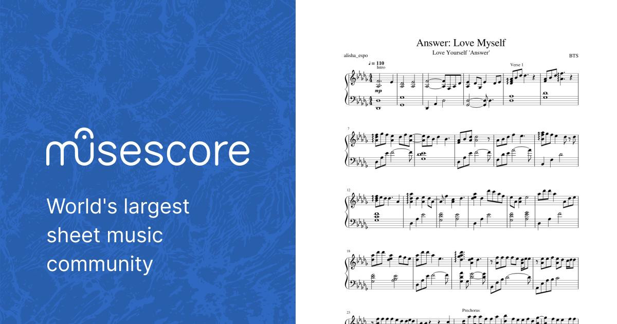BTS Answer Love Myself Sheet music for Piano (Solo)