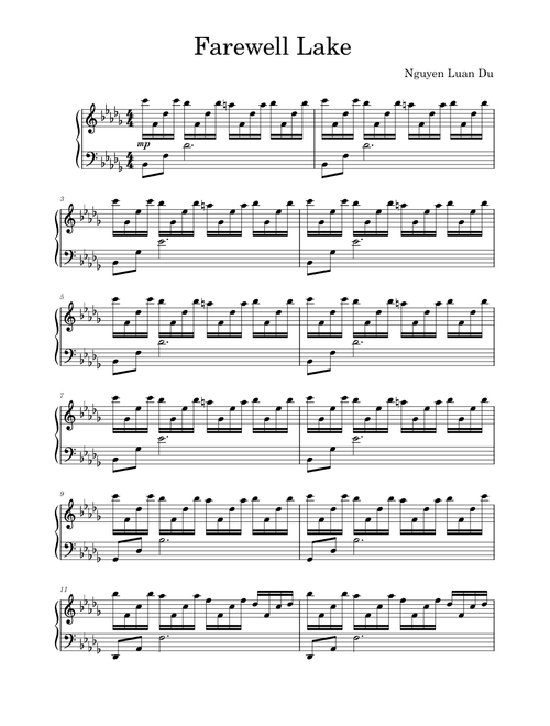 Farewell Lake (Piano) - Nguyen Luan Du