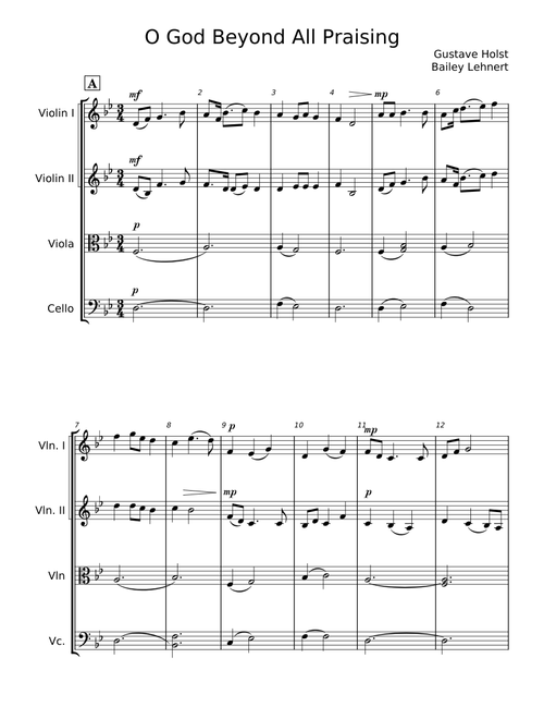 O God Beyond All Praising - Gustav Holst