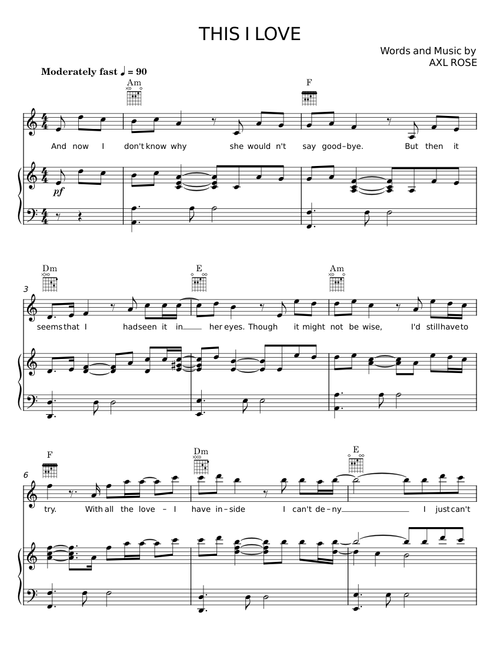 This i love - Guns N' Roses