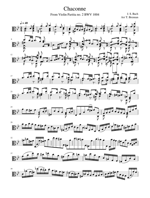 Bach Chaccone From Violin Partita no 2