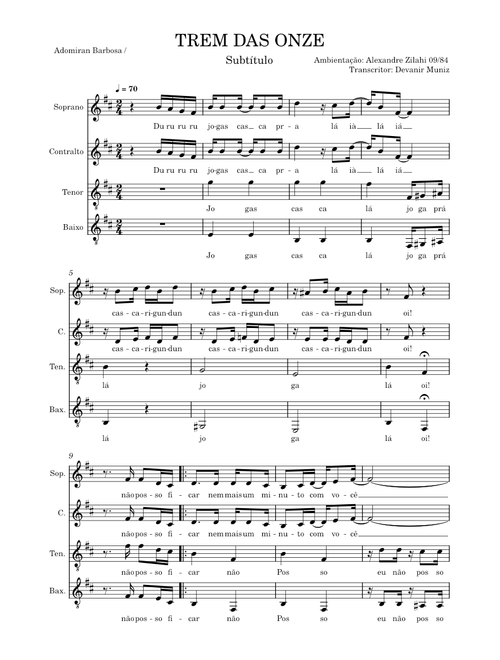 Trem das onze – Unknown author