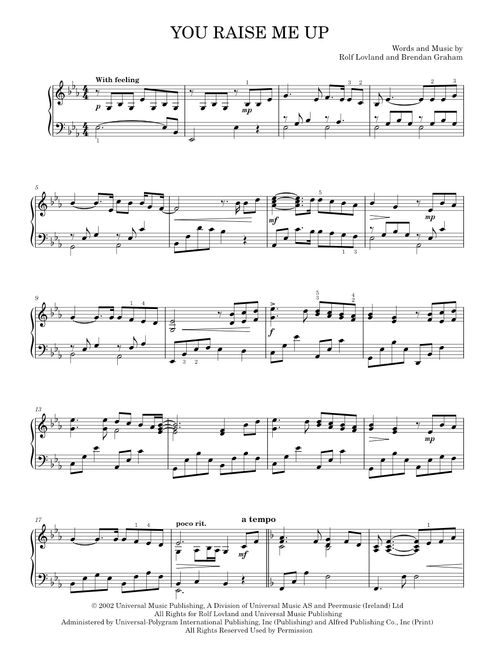 You raise me up - Westlife (Piano Solo)