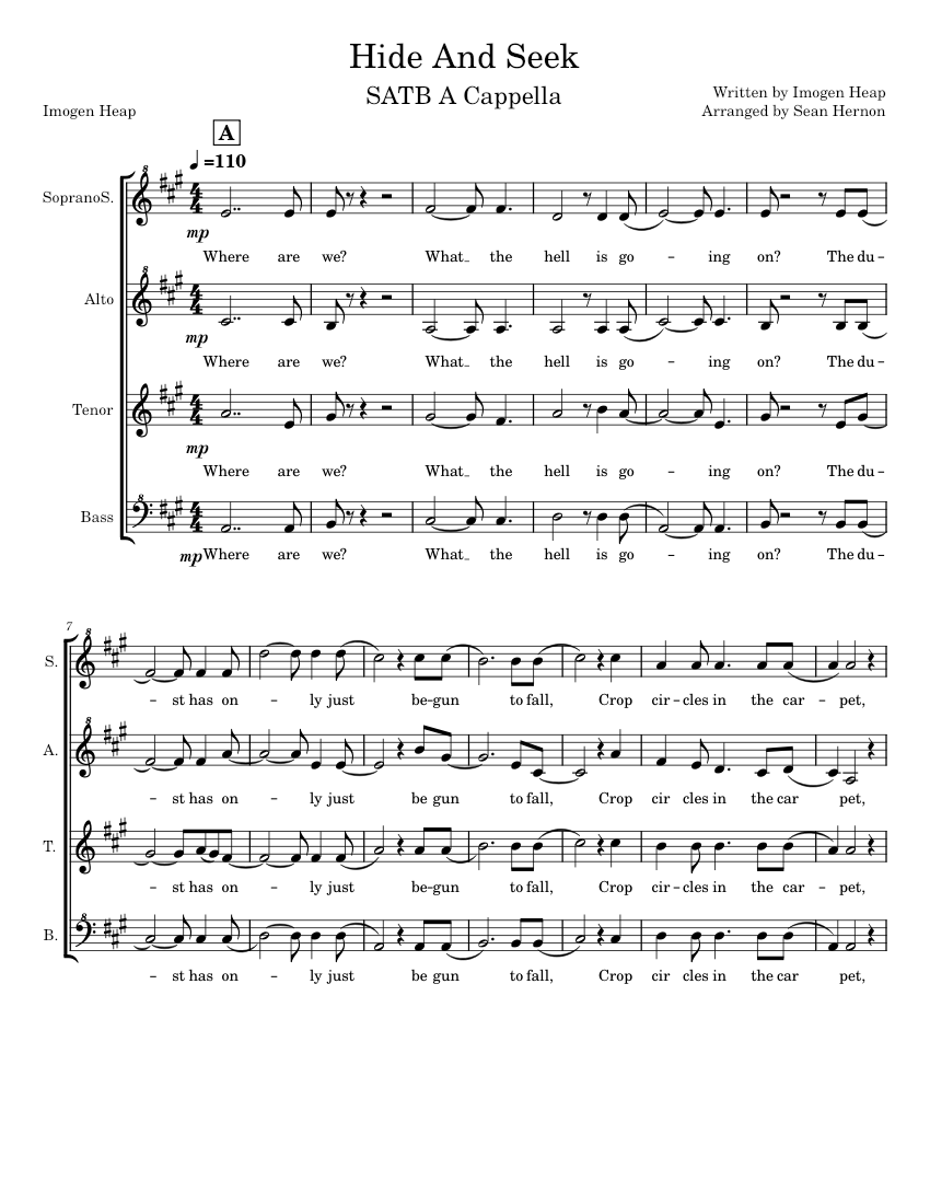 Hide and seek Imogen Heap Hide And Seek Sheet music for Saxophone