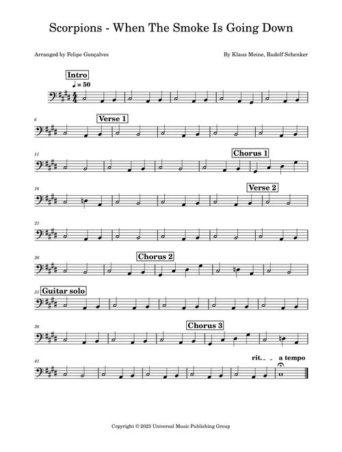 When The Smoke Is Going Down (Arr. Felipe Gonçalves) - Scorpions (Instrumental Solo)