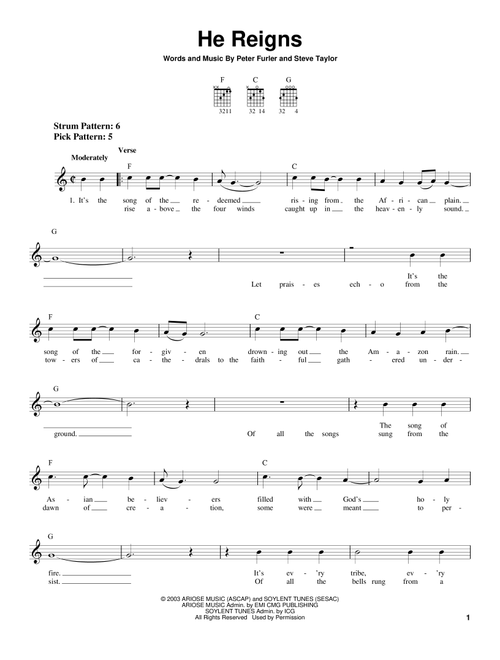 He Reigns - Newsboys (Easy Guitar)